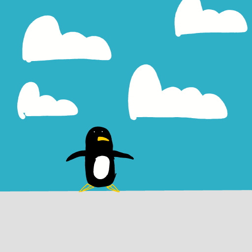 Penguin drawing by Cwis448