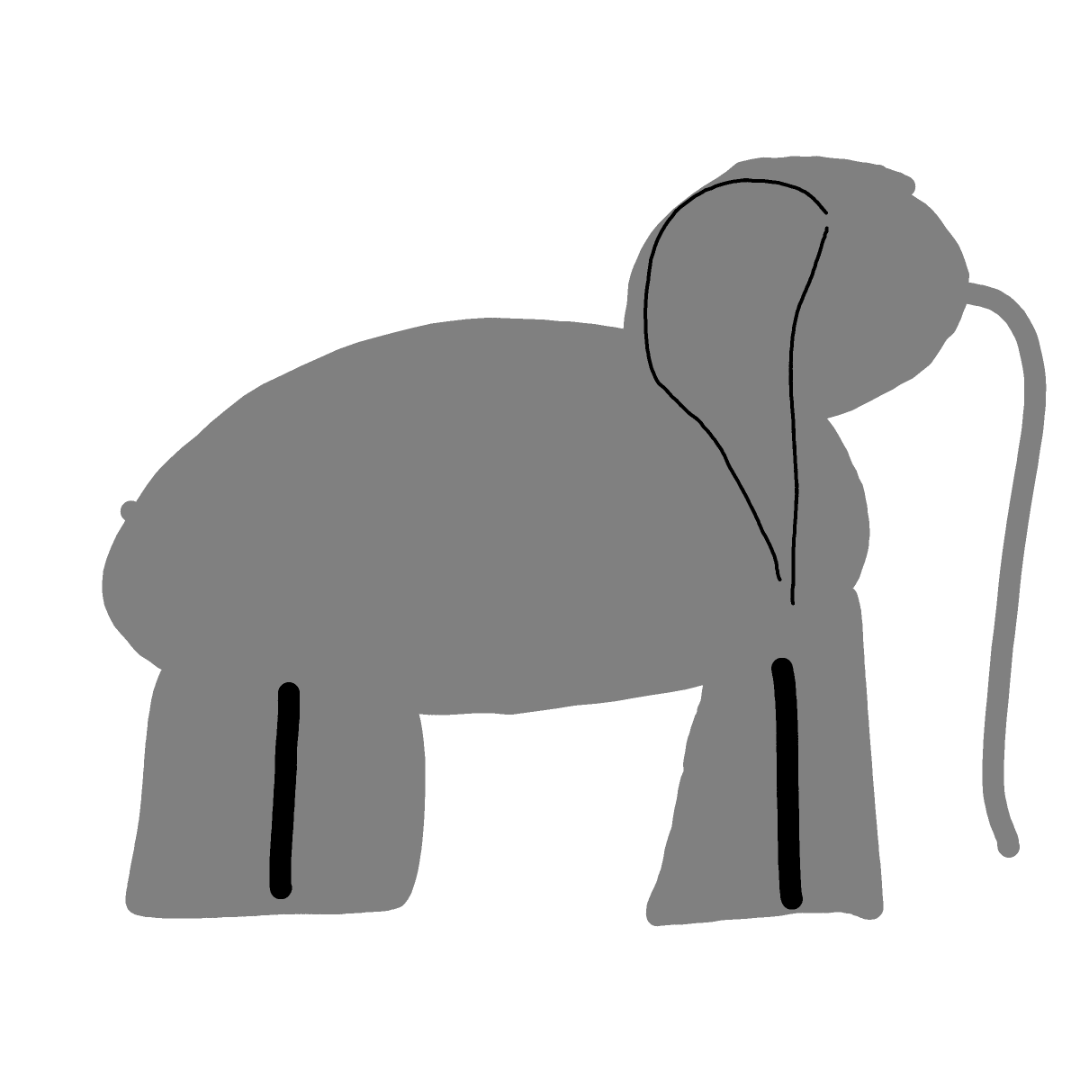 Elephant drawing by Shandi