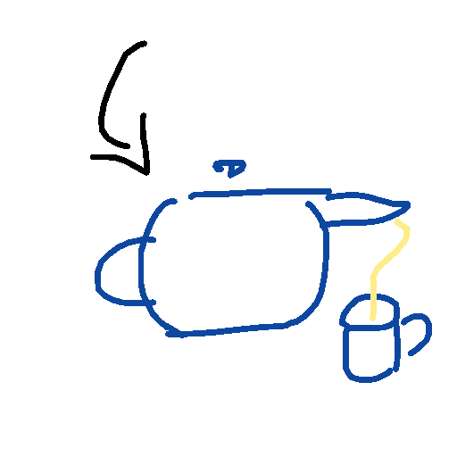 Teapot drawing by maite