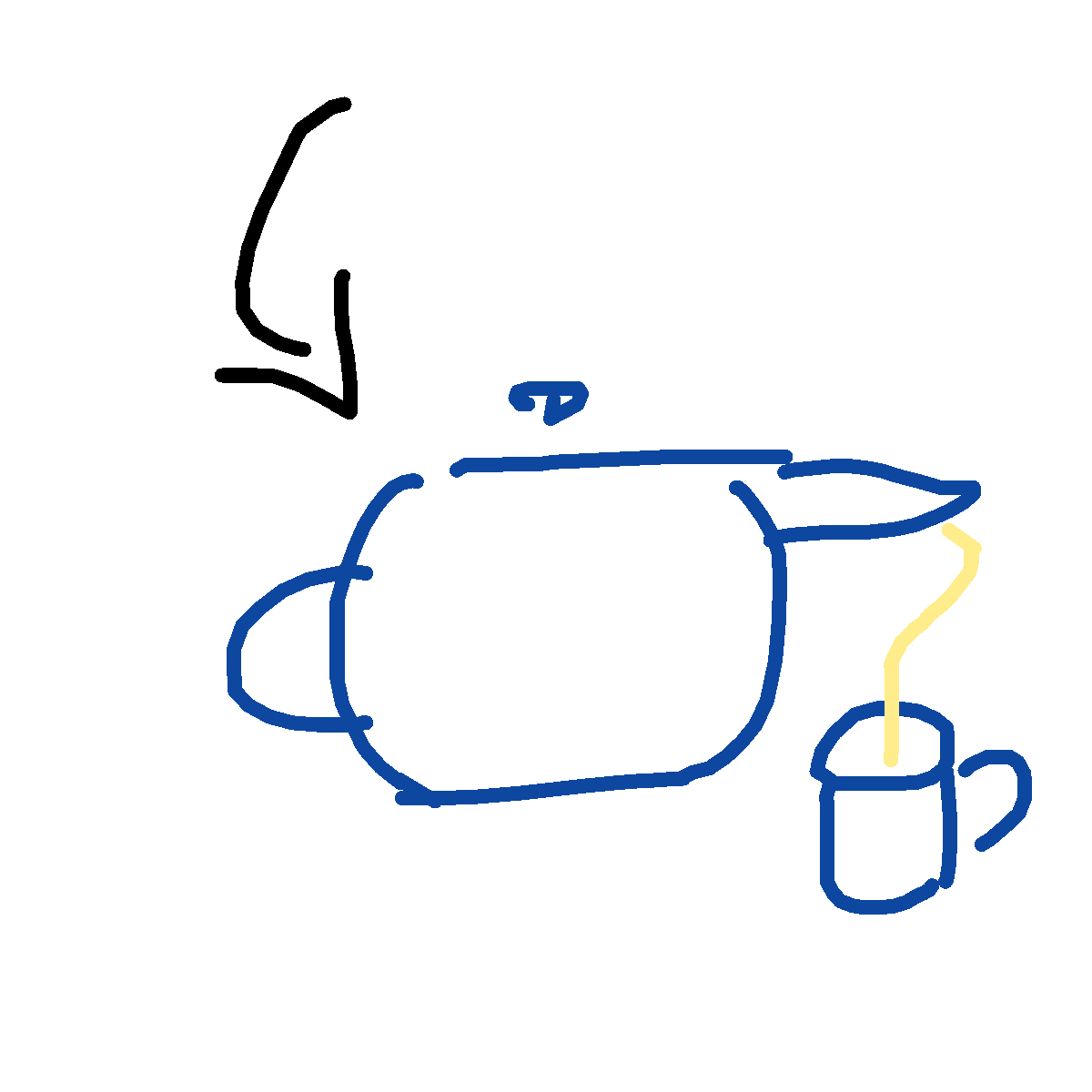 Teapot drawing by maite