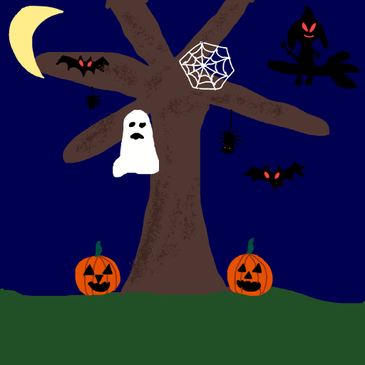 Spooky Tree drawing