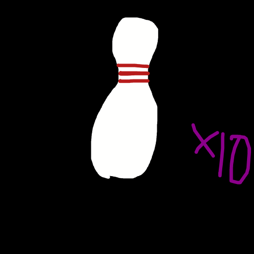 Bowling Pin drawing by gold-lucky-pro