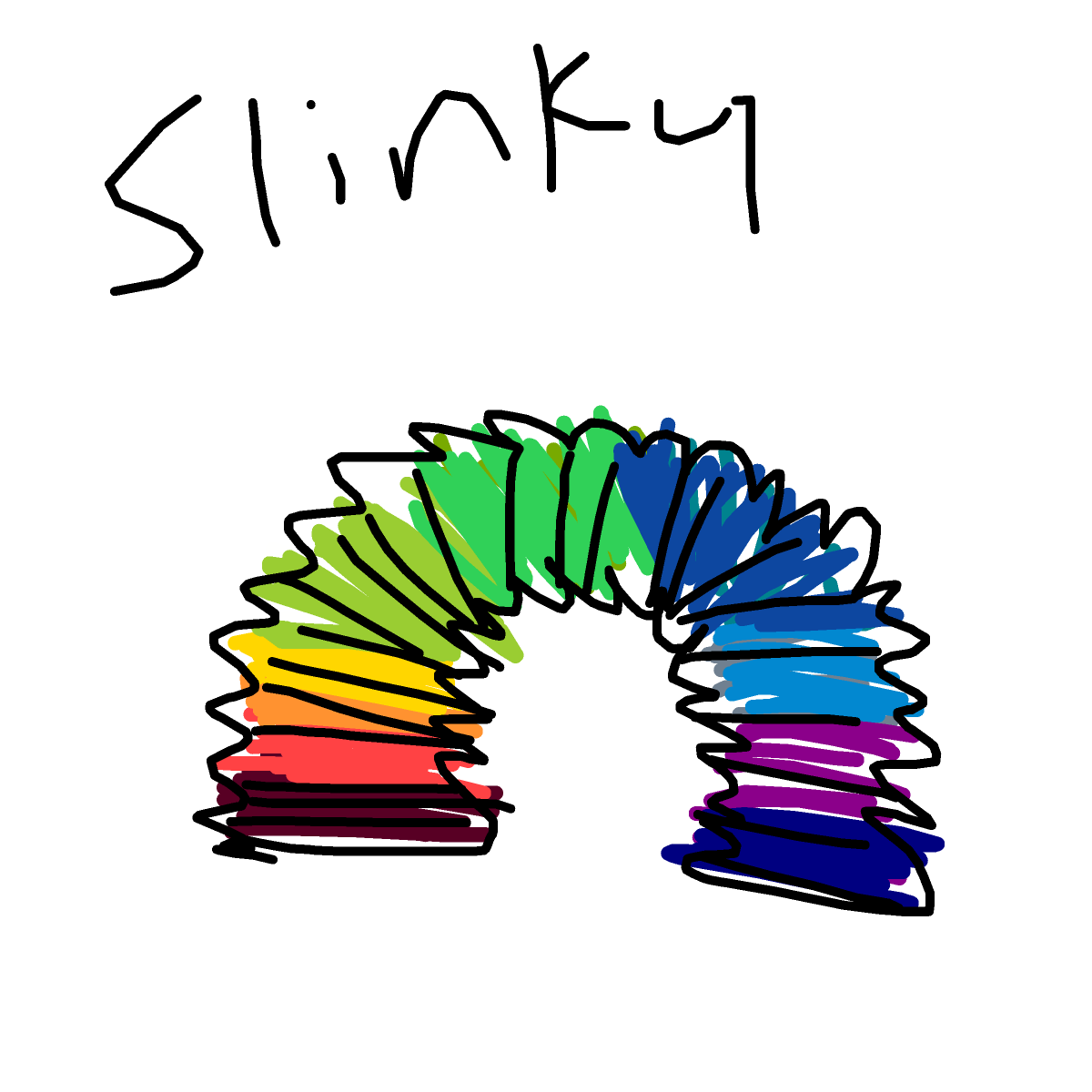 Slinky drawing by tris - art _ wow
