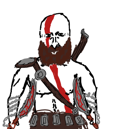Kratos drawing by godor