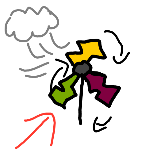 Pinwheel drawing by cream-live-style