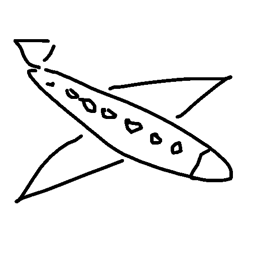 Airplane drawing by grou