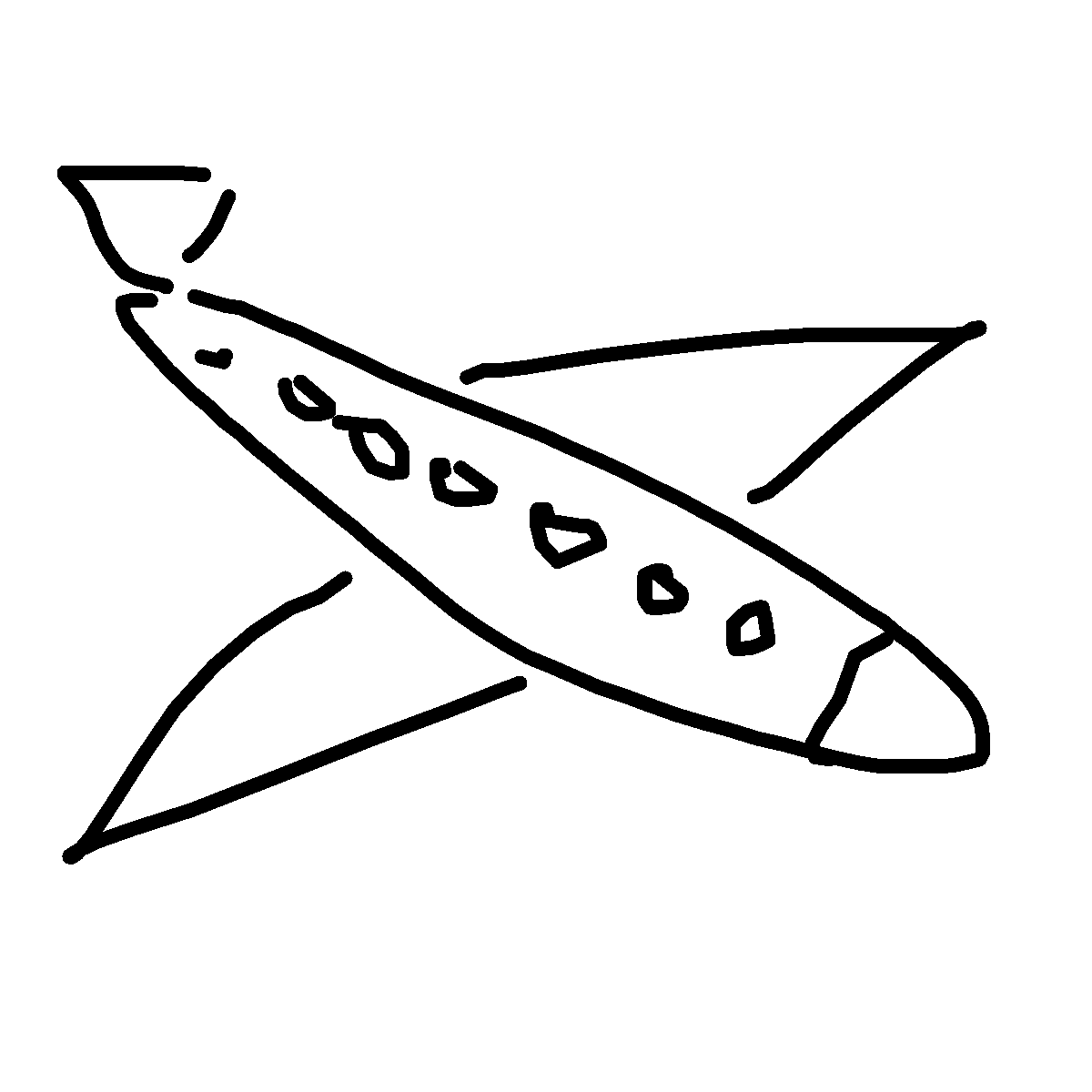 Airplane drawing by grou