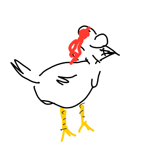Chicken drawing by Shew