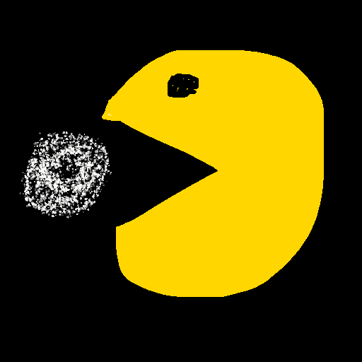 Pac-Man drawing by navy-wide-voice