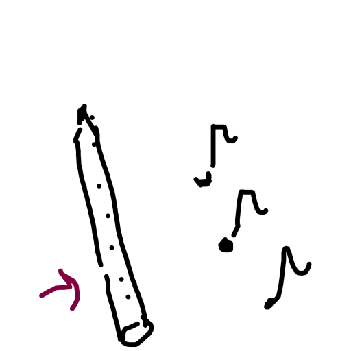 Clarinet drawing by bia