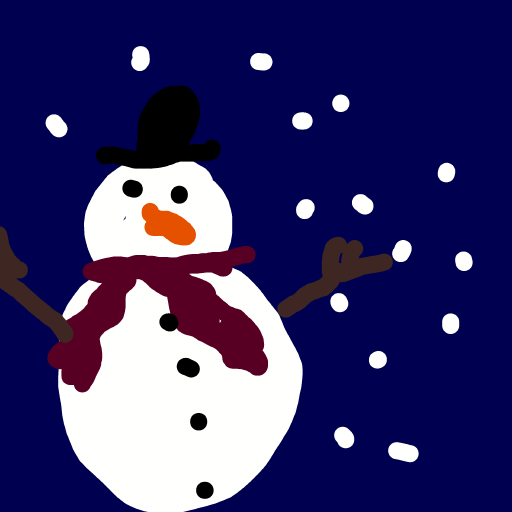 Snowman drawing by base-just-king