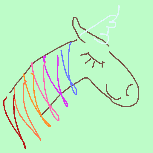Unicorn drawing by grou