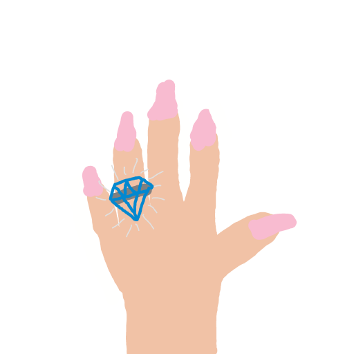 Diamond drawing by Anna