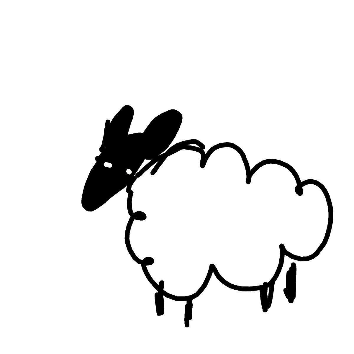 Sheep drawing by cream-live-style