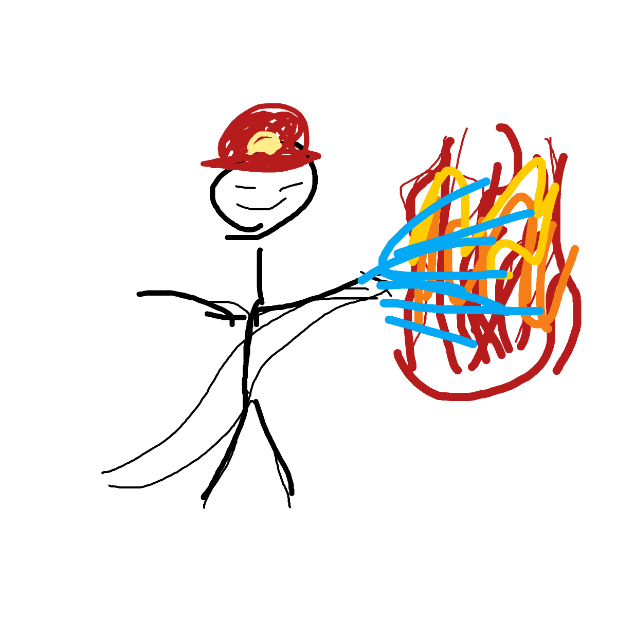 Firefighter drawing by aqua-clear-camp