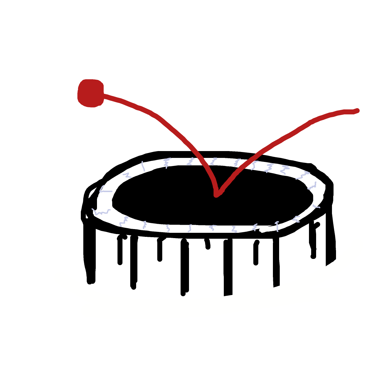 Trampoline drawing by navy-fine-loom