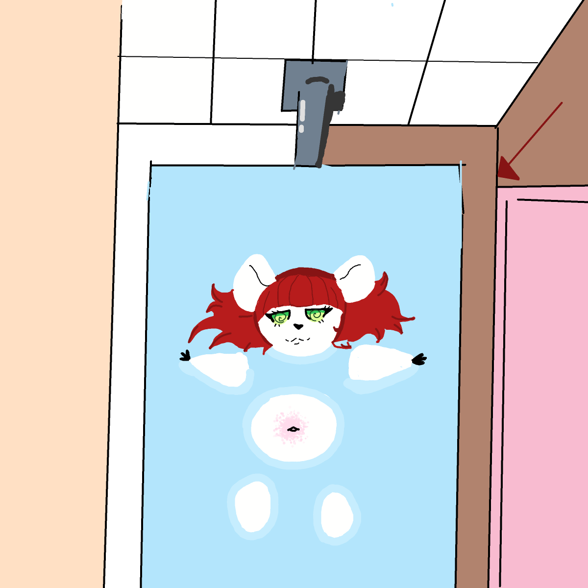 Bathtub drawing by gummy squirm