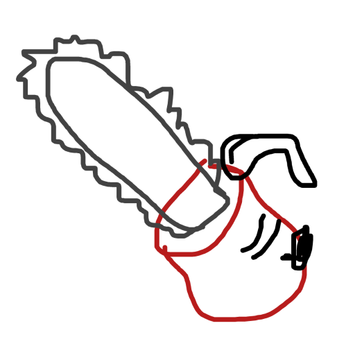 Chainsaw drawing by bones