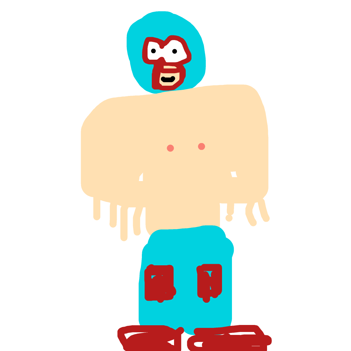 Nacho Libre drawing by flat-brave-type