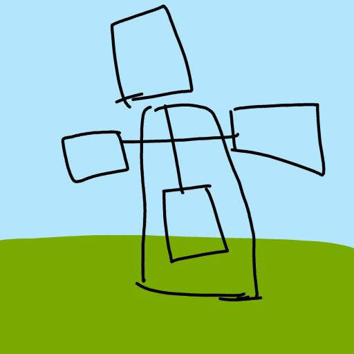 Windmill drawing by limanaid