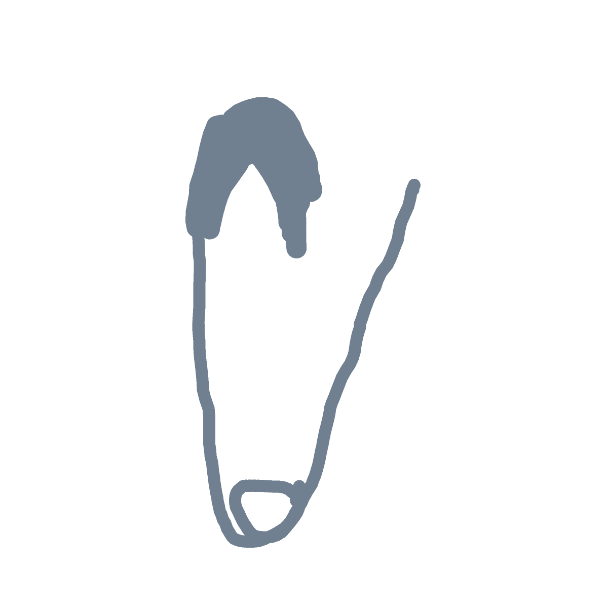Safety Pin drawing by Bri3