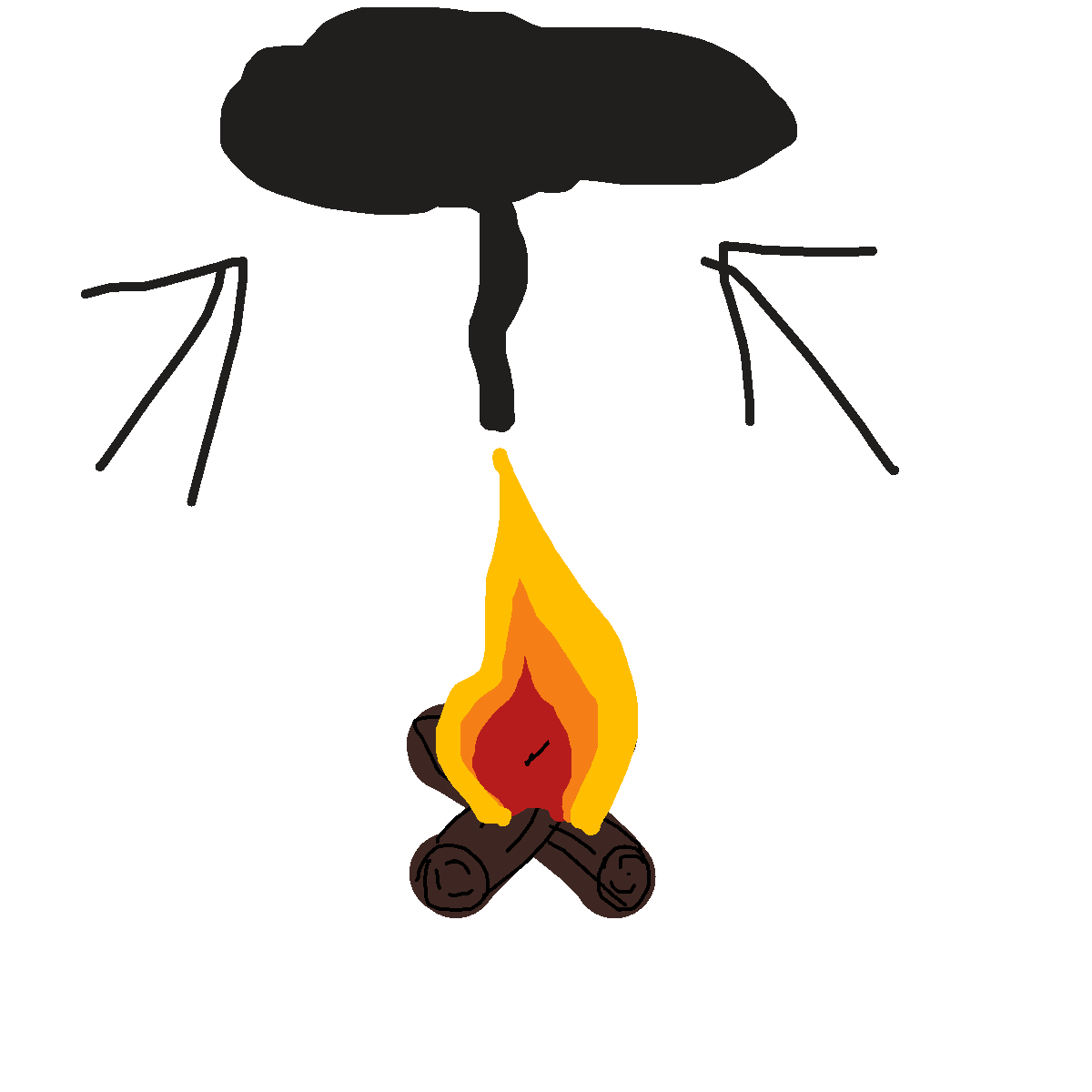 Smoke drawing by angel