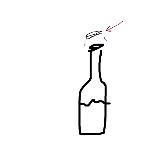 Bottle Cap drawing by mr inkwell