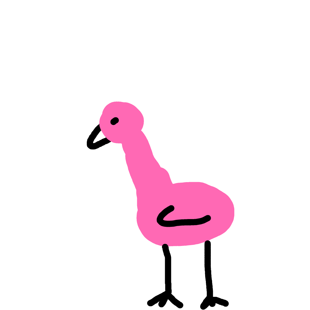 Flamingo drawing by soft-rare-pro