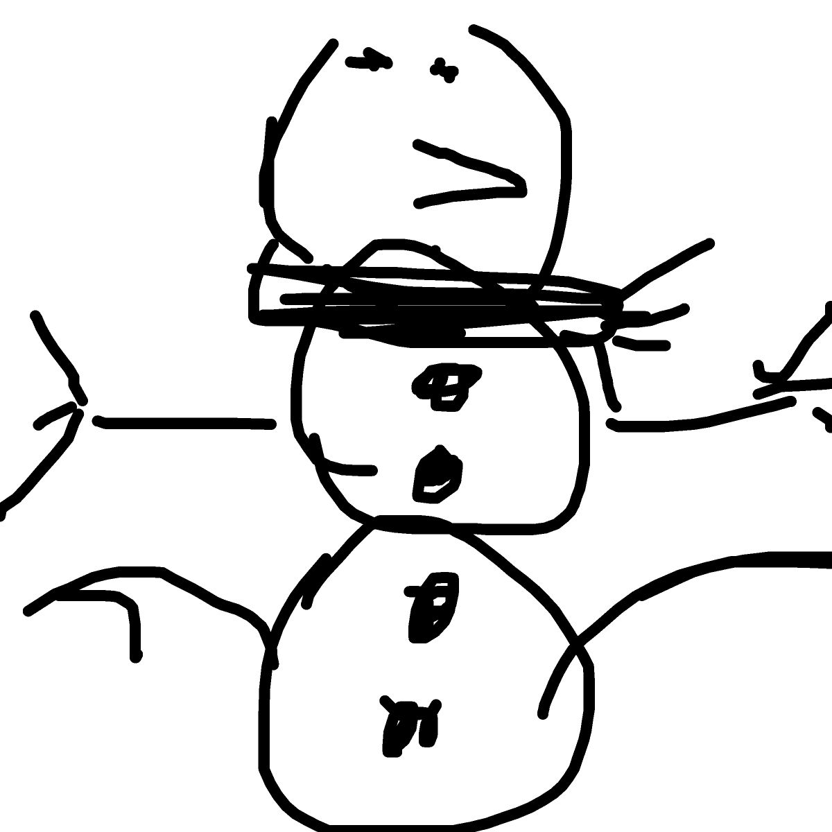 Snowman drawing by amber-star-type