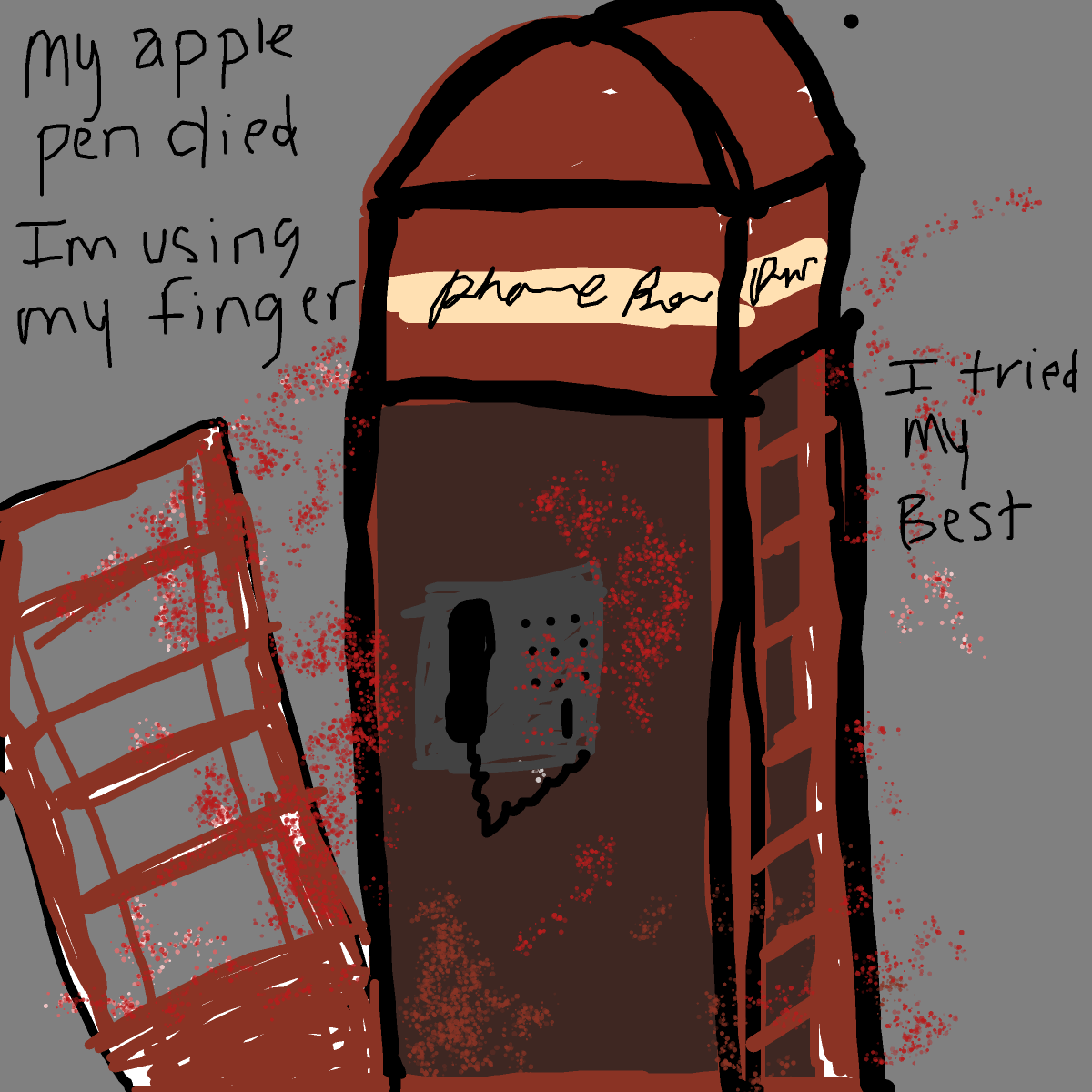 Phone Booth drawing by tris - art _ wow