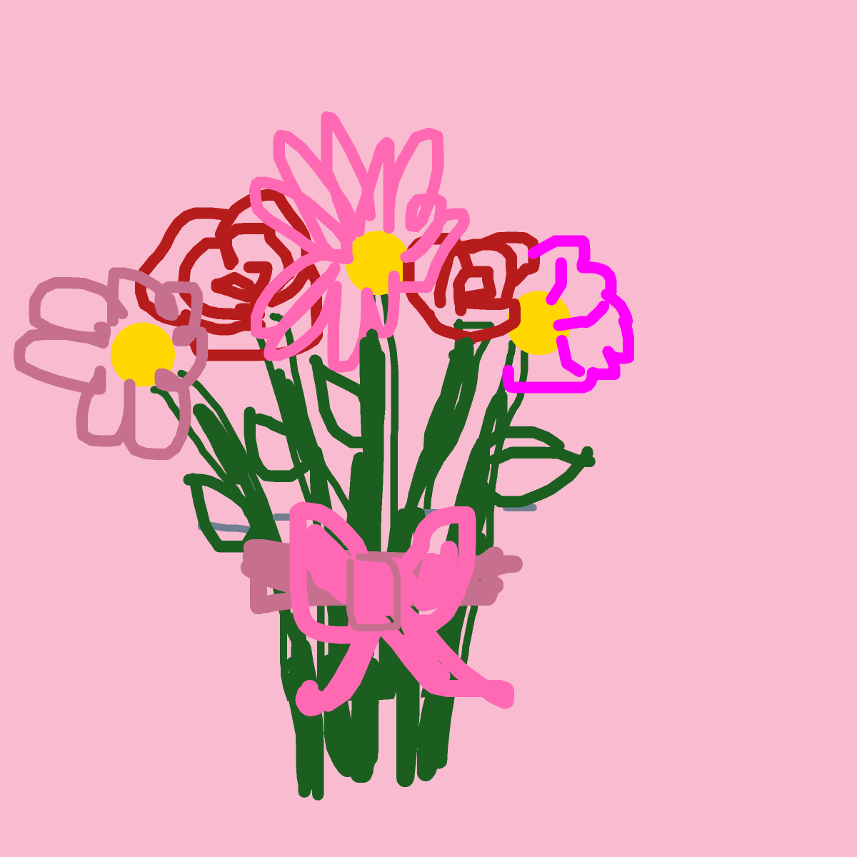 Bouquet drawing by oxox