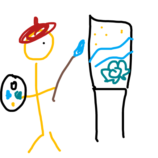 Painter drawing by princess fiona
