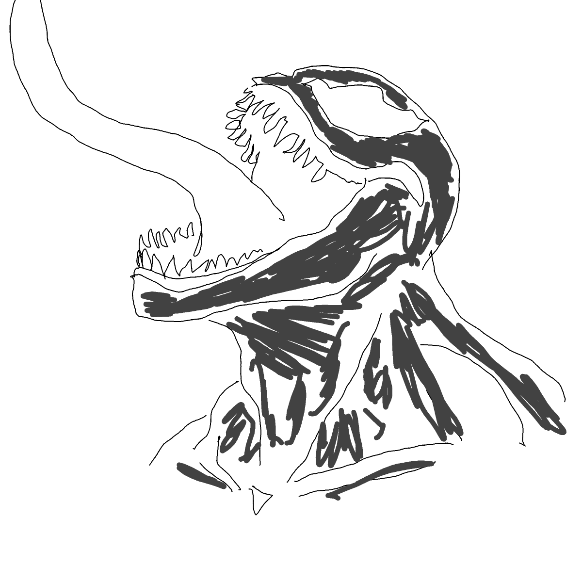 Venom drawing by Guardianoflives
