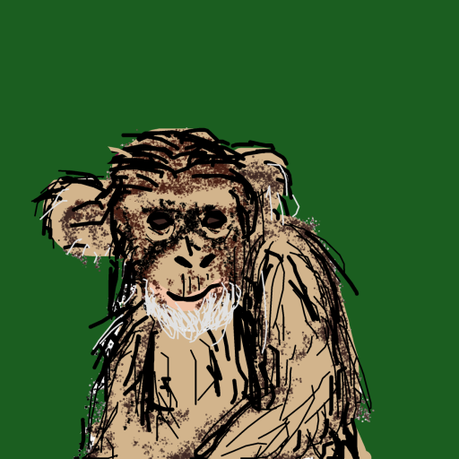 Chimpanzee drawing by larry
