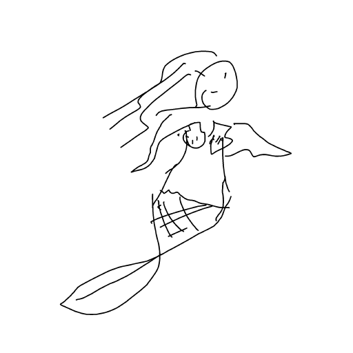 Mermaid drawing by Shew