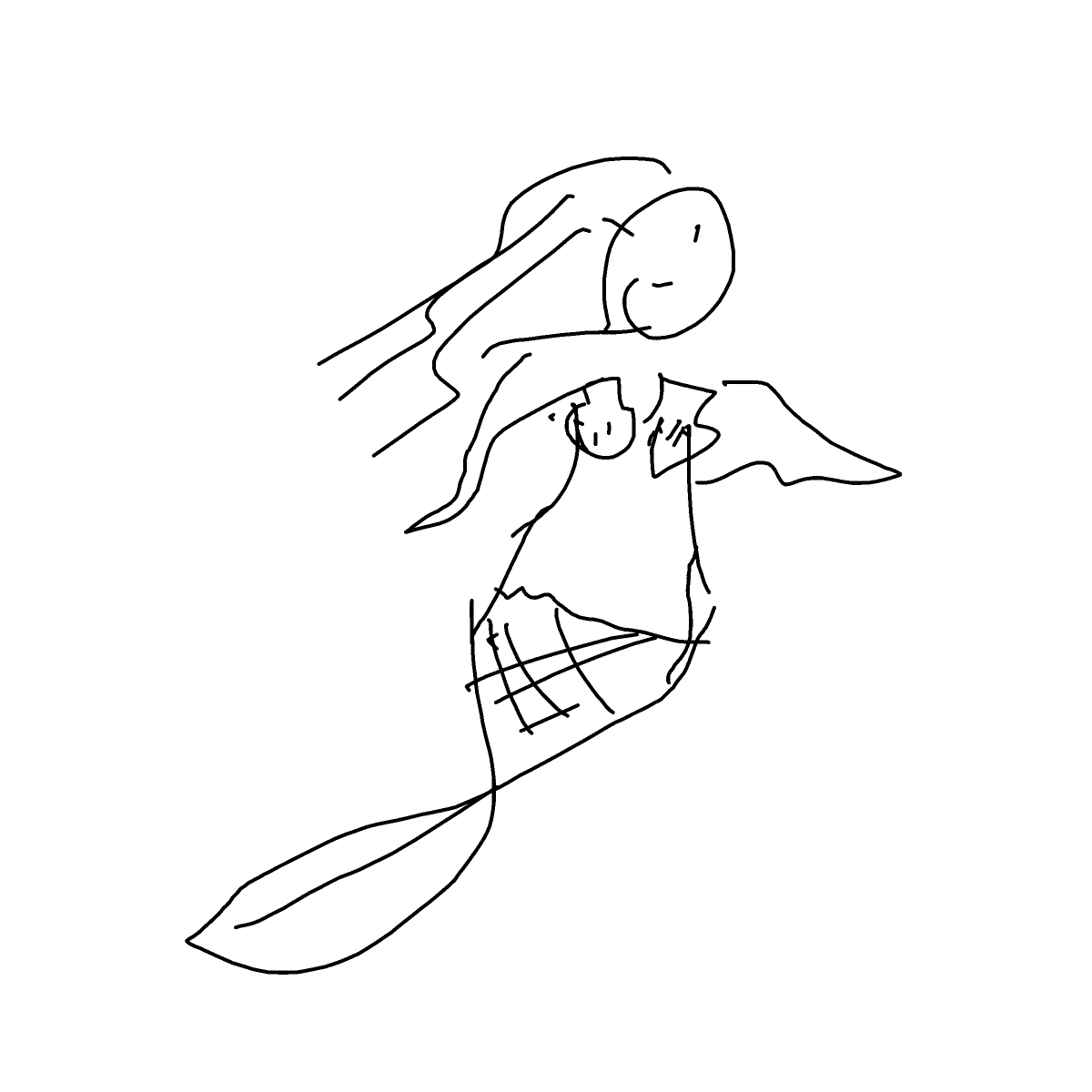 Mermaid drawing by Shew