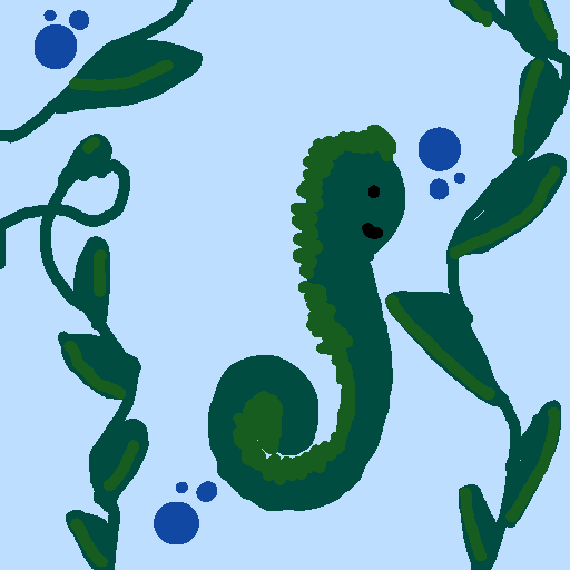 Seahorse drawing by winnie is awesome