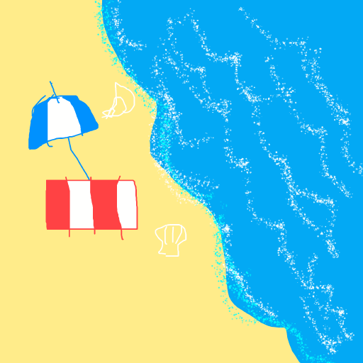 Beach drawing by honey crisp