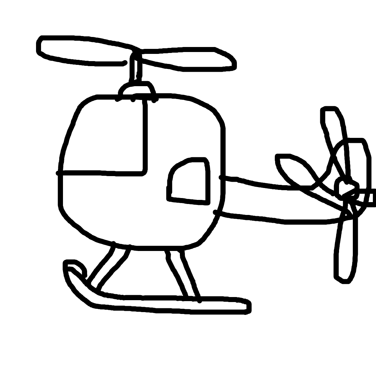 Helicopter drawing by mikestam195