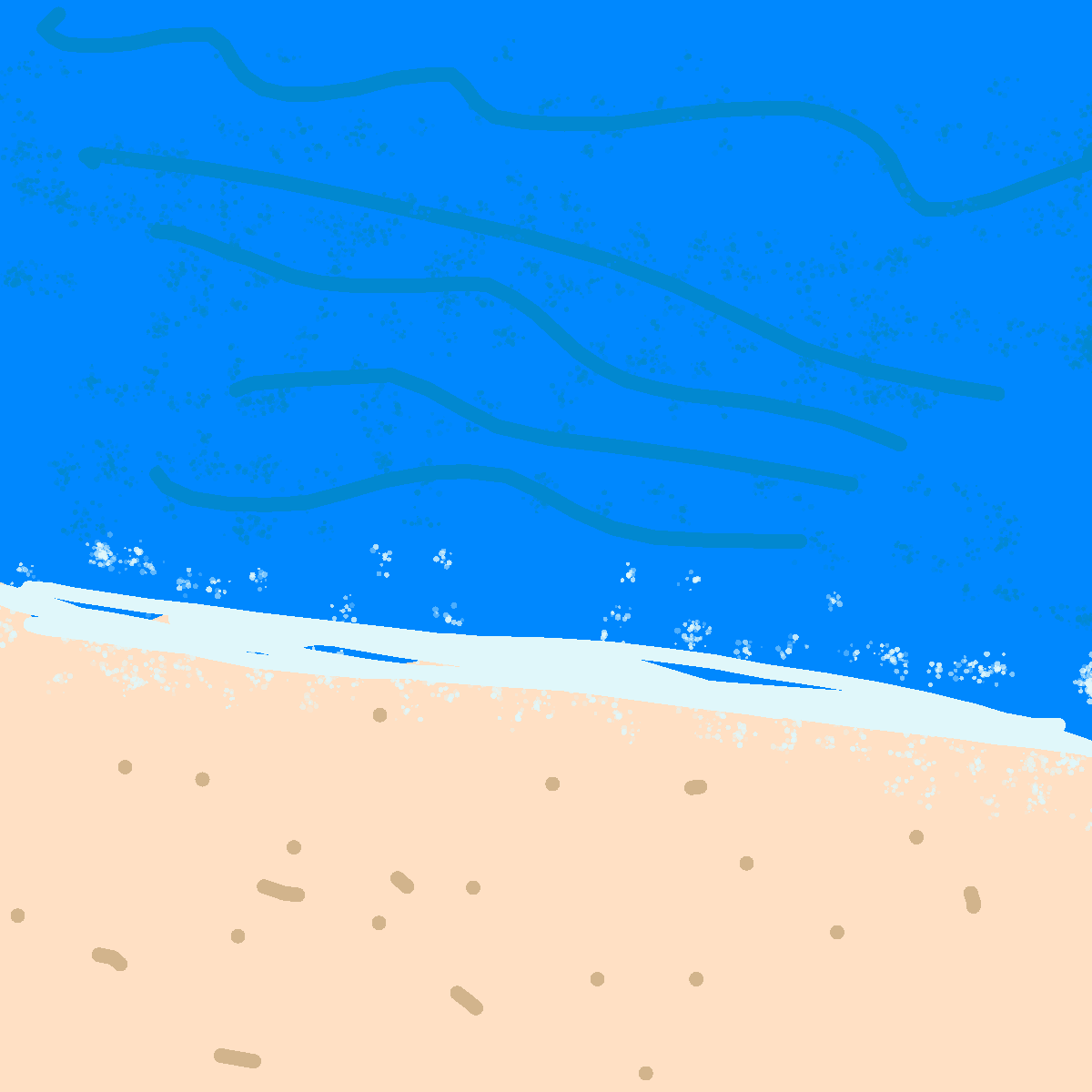 Beach drawing by macaronimiles