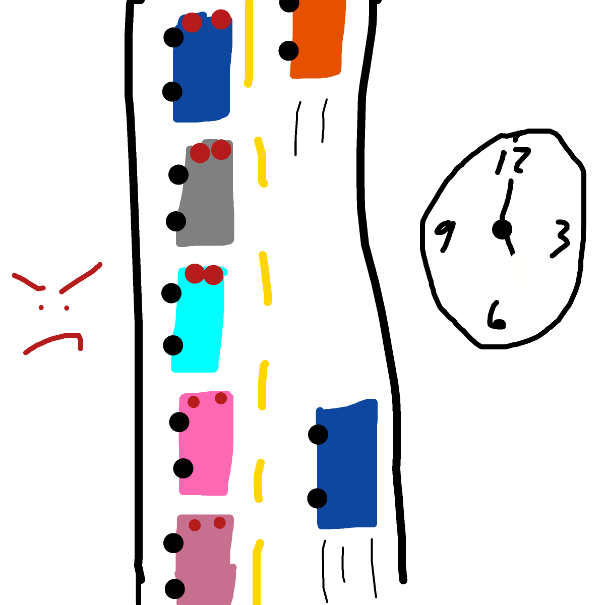 Traffic Jam drawing by mr inkwell
