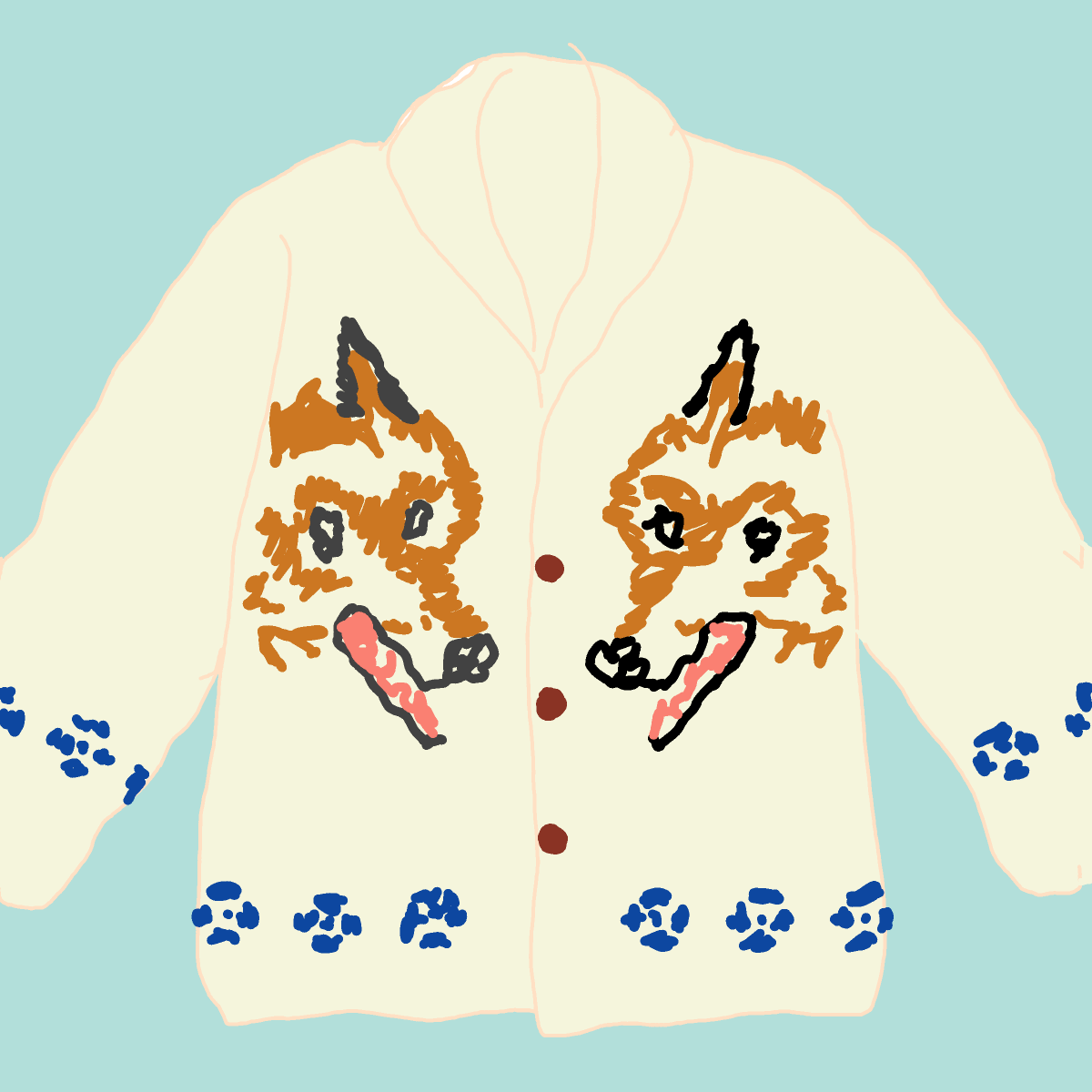 Cardigan drawing by Guardianoflives