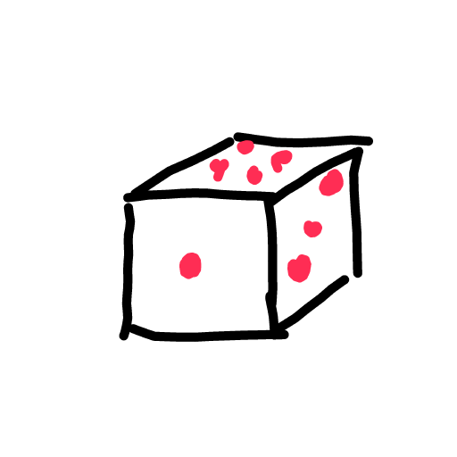 Dice drawing by Juliezzz