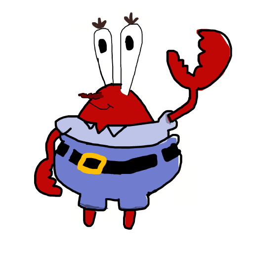 Mr Krabs drawing by holly