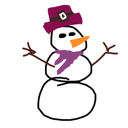 Snowman drawing by red-ink-mind