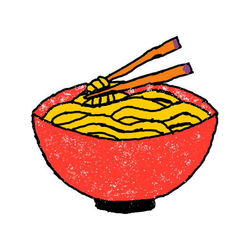 Pasta drawing by Zizzle Bean