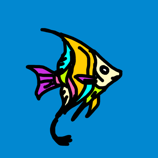 Angelfish drawing by larry