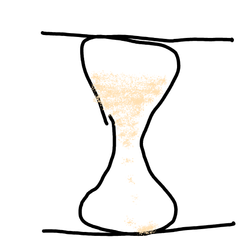 Hourglass drawing by Shandi
