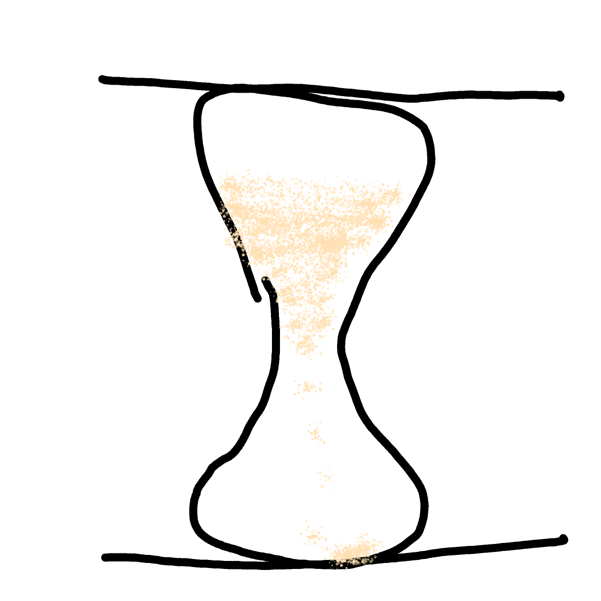 Hourglass drawing by Shandi