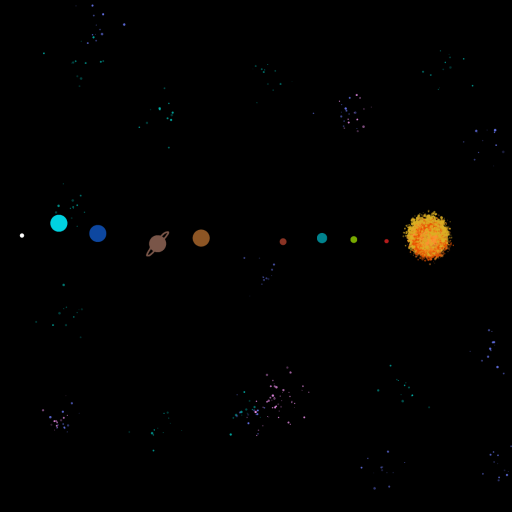 Planet drawing by firecracker